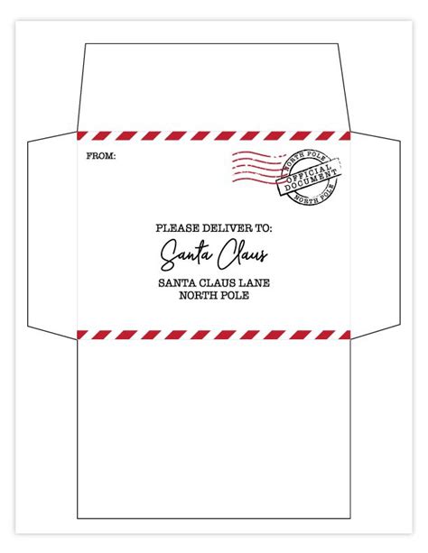 Get Festive with Our Free Printable Letter to Santa and Envelope