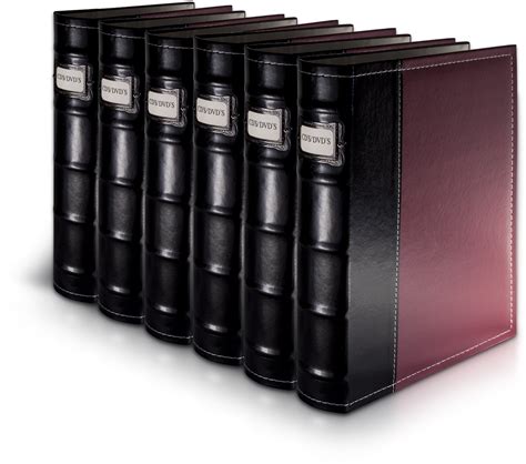 Bellagio-Italia DVD Storage Binders - 6 Pack Burgundy - Walmart.com - Walmart.com