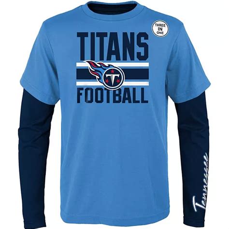 Youth Light Blue/Navy Tennessee Titans Fan Fave T-Shirt Combo Set