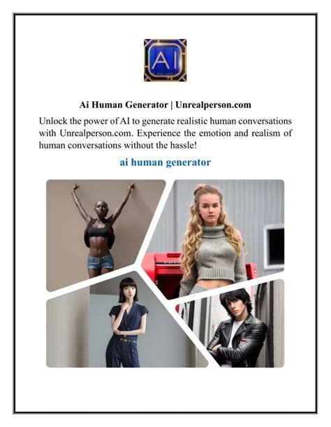 PPT - Ai Human Generator Unrealperson.com PowerPoint Presentation, free download - ID:12736419