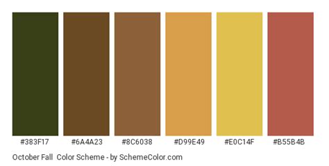 October Fall Color Scheme » Brown » SchemeColor.com