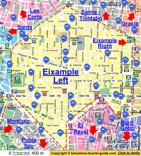 Mapa de Aparcamiento de Eixample Izquierda en Barcelona, Catalunya, España