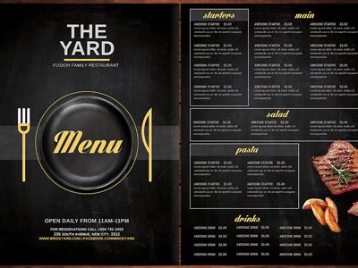 Modern Restaurant Food Menu Flyer by Hotpin on Dribbble