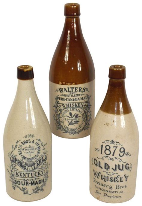 Advertising stoneware whiskey bottles (3), 1879 Old Jug - May 04, 2013 ...