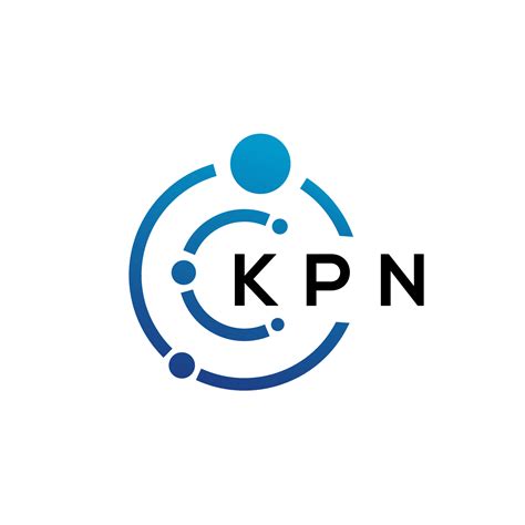 KPN letter technology logo design on white background. KPN creative initials letter IT logo ...