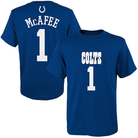 Youth Indianapolis Colts Pat McAfee Royal Blue Mainliner Name & Number T-Shirt