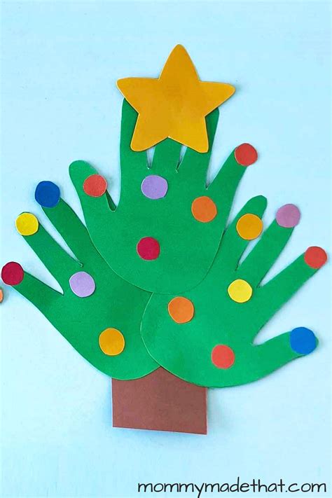 Handprint Christmas Tree Craft for Kids