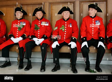 Chelsea Pensioners at the annual Founder's Day Parade at the Royal ...