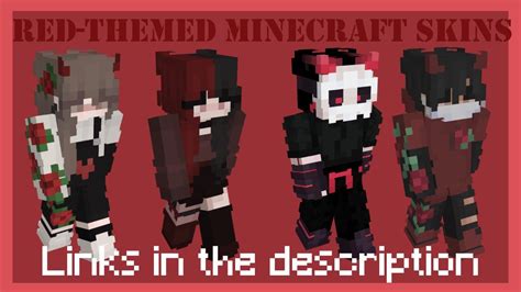 aesthetic red minecraft skins 🍒 | links in the description - YouTube