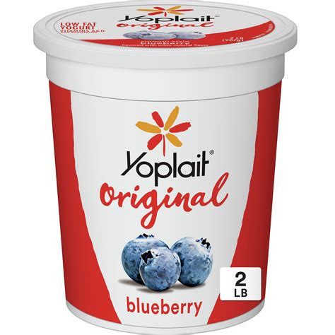 Yoplait Original Smooth Style Blueberry Low Fat Yogurt, 32 OZ Yogurt ...