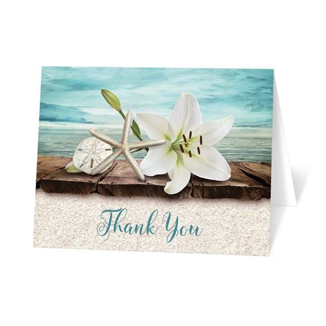 Beach Thank You Cards - Lily Seashells Sand Beach Thank You Cards