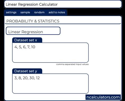 Linear Regression Calculator