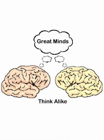 Great minds think alike Blank Template - Imgflip