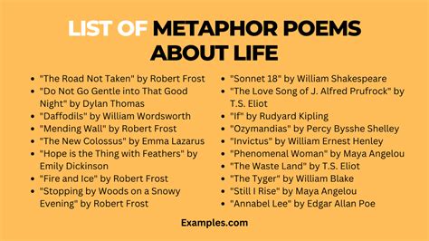 Metaphor Poems About Life - 9+ Examples