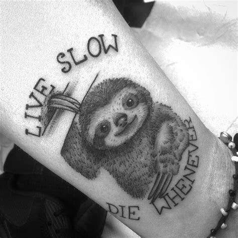 Sloth done today for Coral. So dang cute! | Sloth tattoo, Dream tattoos, Time tattoos