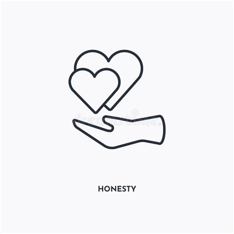 Honesty Outline Icon. Simple Linear Element Illustration. Isolated Line Honesty Icon on White ...