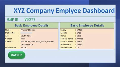 Make Employee Dashboard in MS Excel - YouTube