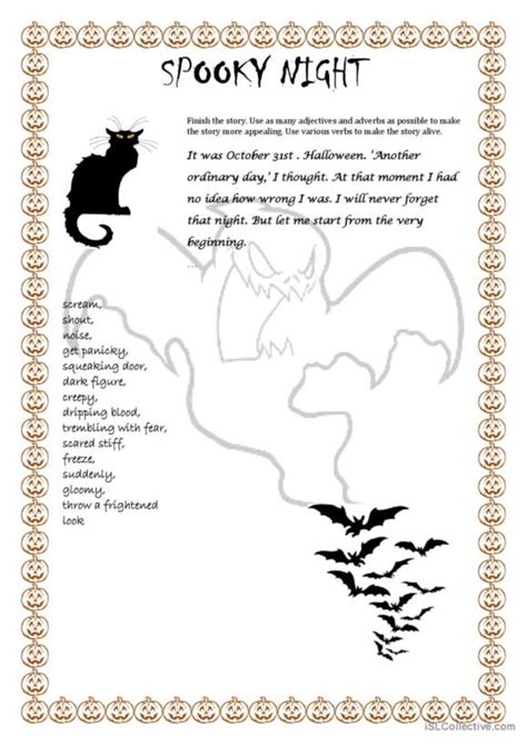 40 Spooky English ESL worksheets pdf & doc