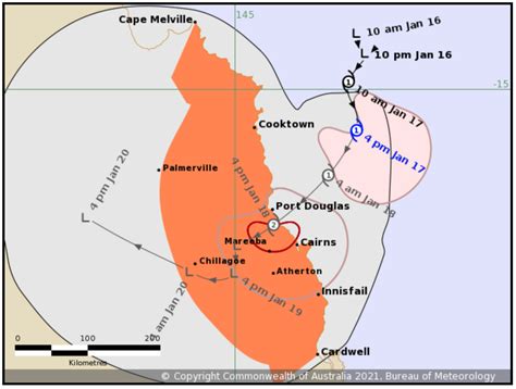 Tropical Cyclone Kimi brewing northeast of Cairns