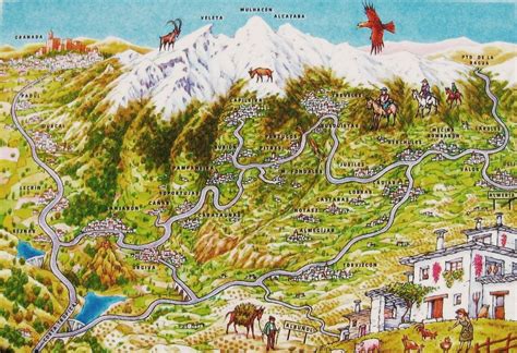 Alpujarras map - Spain | Ilustraciones, Andalucía, Mapas