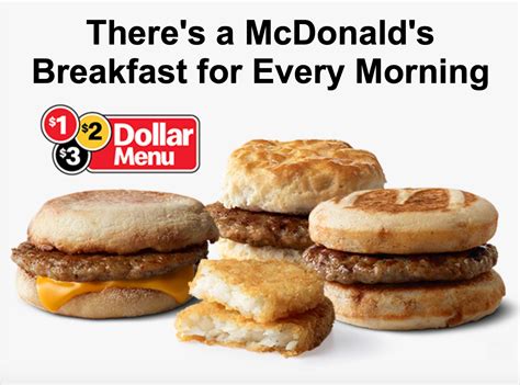 Save on Breakfast with the $1 $2 $3 Dollar Menu at McDonald's