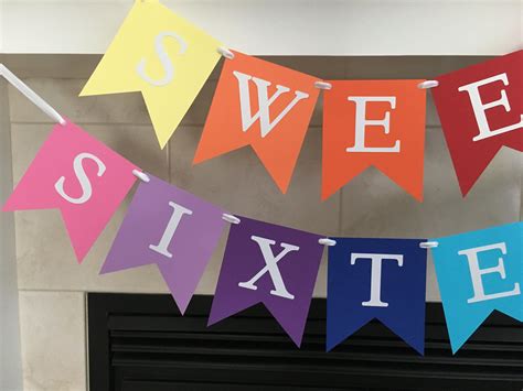 Sweet 16 Decoration Sweet Sixteen Banner Sweet Sixteen | Etsy