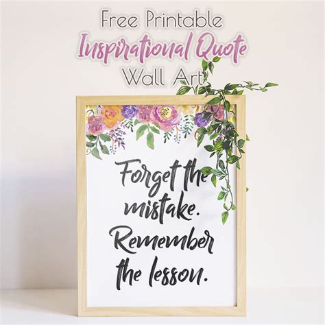 Printable Inspirational Wall Art: Transform Your Home with These Free ...