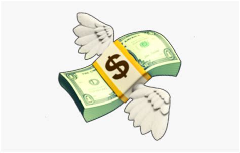 #emoji #green #money #iphone - Flying Money Emoji Transparent, HD Png Download , Transparent Png ...