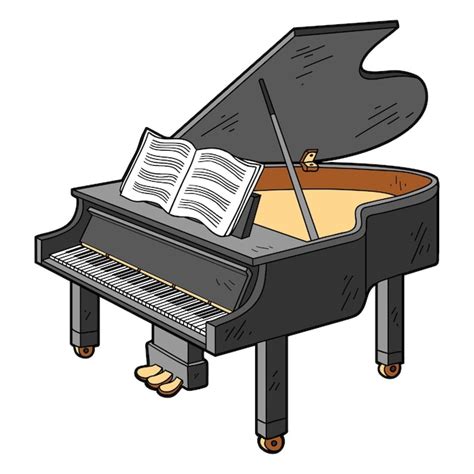 Premium Vector | Cartoon vector illustration grand piano colorful musical instrument