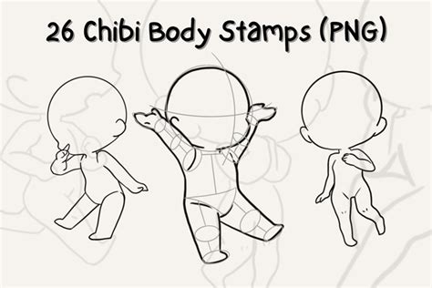 Chibi Body Stamp Wonderland: 26 Unique Chibi Base Poses