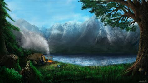 ArtStation - Quiet Morning - Environment Drawing