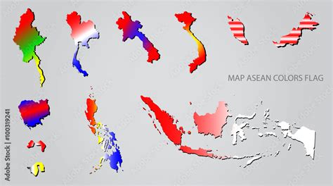Asia Flag Map