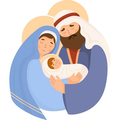 Holy Family. Christmas. Mary, Joseph and baby Jesus Christ 30767026 PNG