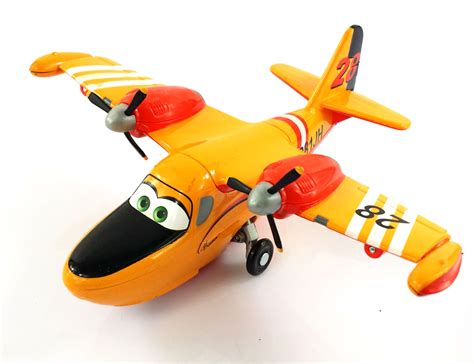 Original Very Rare Mat*el Disny Pixar Planes 2 Fire & Rescue No.28 Dipper Metal Toy Plane 1/55 ...