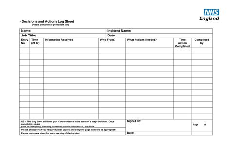 50 Printable Log Sheet Templates [Direct Download] ᐅ TemplateLab