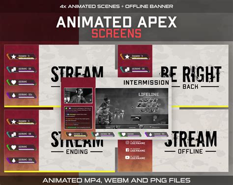 Animated Apex Twitch Overlay Package for Apex Streamers - Etsy