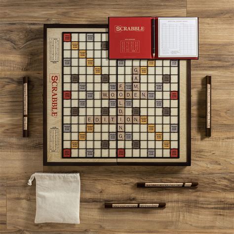 BNIB Winning Solutions Luxury Edition Scrabble Game Rotating Wooden ...