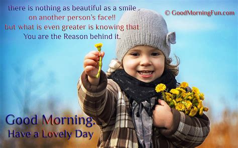 Good Morning Smile Quotes Flower Offering Cute Baby - Smile Sweet Good ...