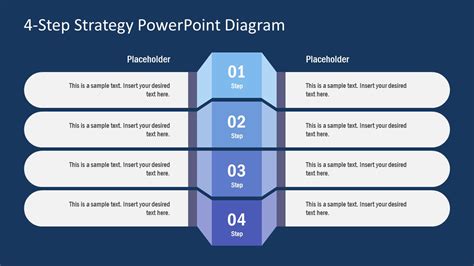 4-Step Strategy Diagram Design for PowerPoint - SlideModel