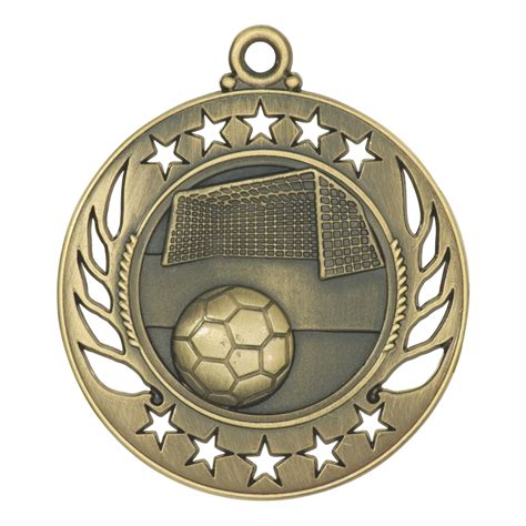 Antiqued Galaxy Soccer Medals