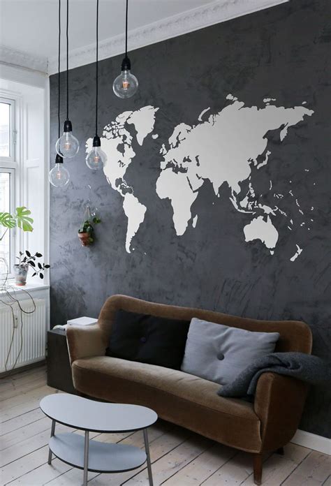 World Map Silhouette Vinyl Wall Decal Sticker #conquestmaps #map #wallart #decal | Wall vinyl decor