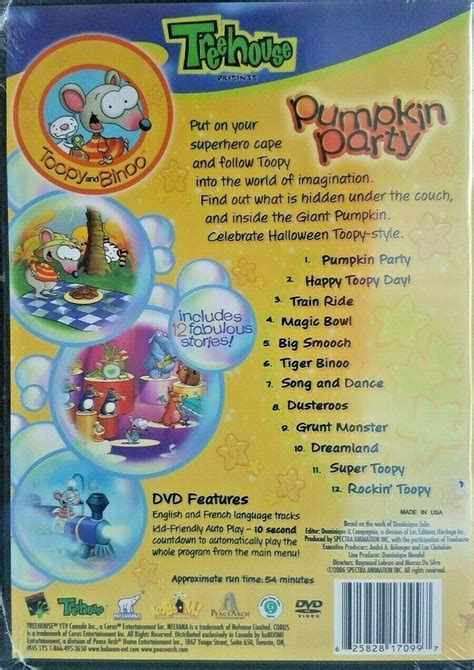 Toopy and Binoo Pumpkin Party DVD Includes 12 Fabulous Stories - DVD ...