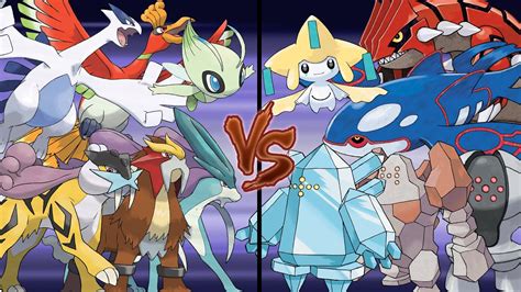 Pokemon Battle of the Regions: Johto Legendary Pokemon Vs Hoenn Legendary Pokemon - YouTube