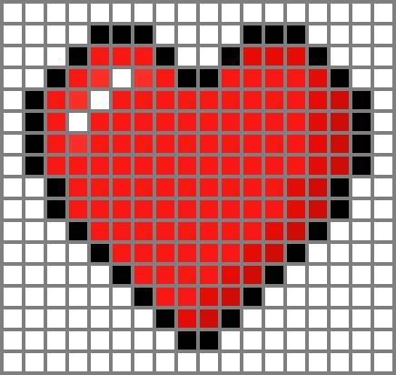 Minecraft Heart Grid | Cross stitch geometric, Tapestry crochet ...