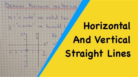 How To Draw Horizontal And Vertical Line Graphs Onto A Coordinate Grid. - YouTube