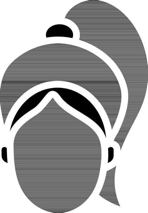 black and white Illustration Of Faceless Girl In Ponytail Hairstyle. 24343374 Vector Art at Vecteezy