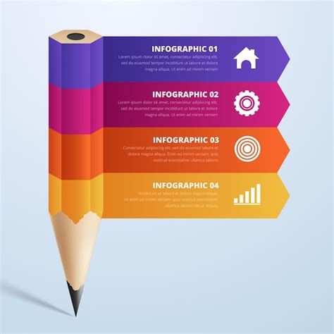 Free Vector | Education pencil Infographics step option