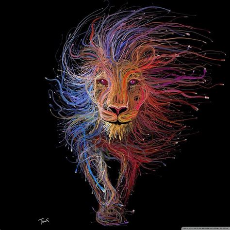 Cool Neon Lion Wallpapers - Top Free Cool Neon Lion Backgrounds - WallpaperAccess