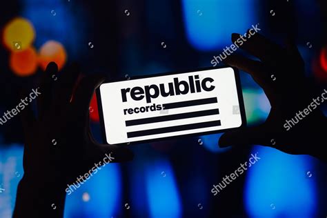 This Photo Illustration Republic Records Logo Editorial Stock Photo ...