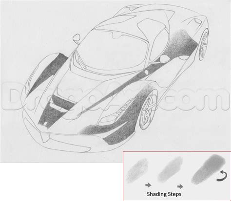 how to draw a realistic sports car step 13 | Guided drawing, Drawings, Draw